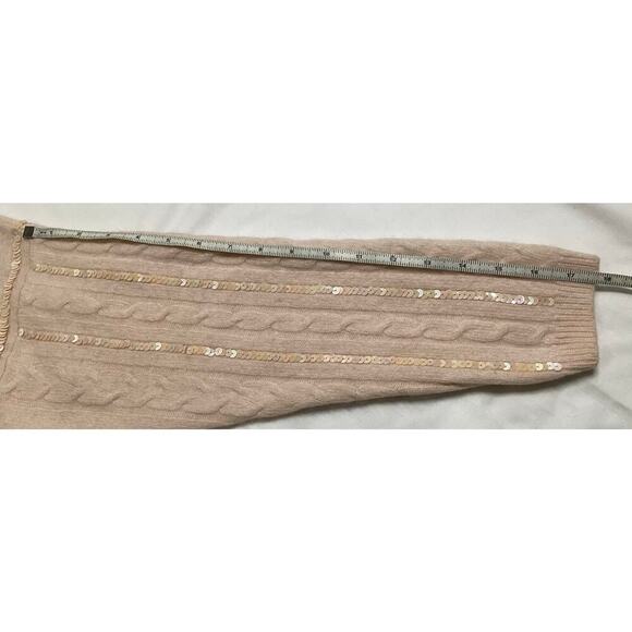 Classiques Entier  winter V-neck lambswool angora rabbit’s hair women’s M beige - Picture 6 of 8